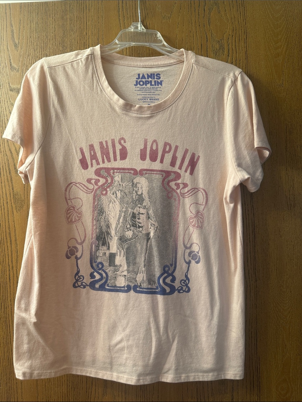 Lucky Brand Light Pink Janis Joplin Graphic Tee